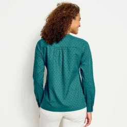 Orvis Shirts|Wander Long-Sleeved Textured Shirt Oceana