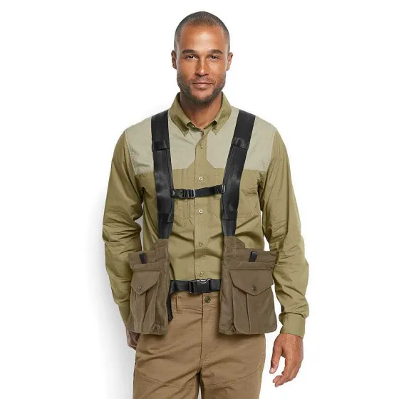 Orvis Hunting|Waxed Cotton Strap Vest Dark Khaki