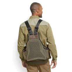 Orvis Hunting|Waxed Cotton Strap Vest Dark Khaki