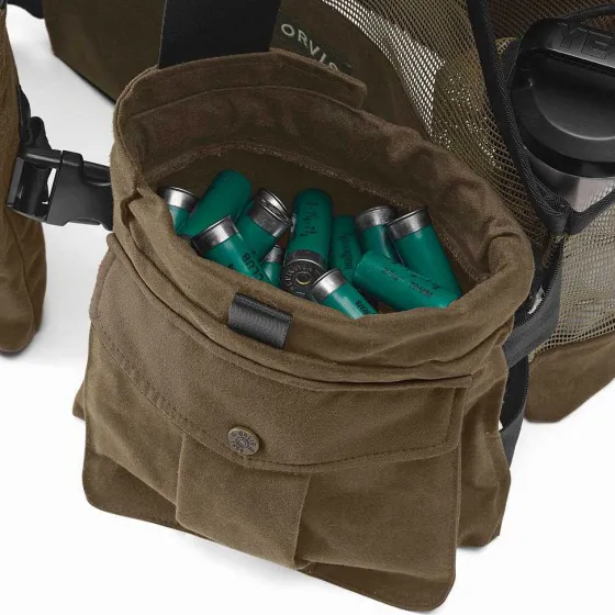 Orvis Hunting|Waxed Cotton Strap Vest Dark Khaki