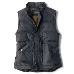 Orvis Jackets|Waxed Down Puffer Vest Navy