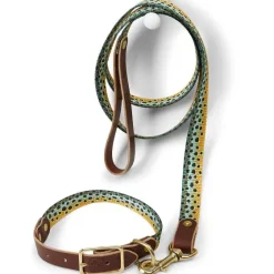 Orvis Leashes|Whiskey Leatherworks Leash Brown Trout