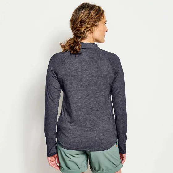 Orvis Shirts|Women'S Dricast Long-Sleeved Button-Front True Navy