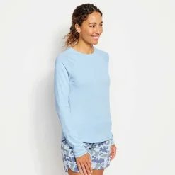 Orvis Shirts|Women'S Dricast Long-Sleeved Knit Tee Cloud Blue