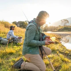 Orvis Shirts|Women'S Long-Sleeved Tech Chambray Work Shirt Forest