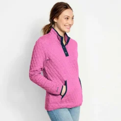 Orvis Sweatshirts|Women'S Outdoor Quilted Snap Sweatshirt Punch