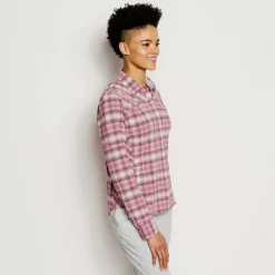 Orvis Shirts|Women'S Pro Stretch Long-Sleeved Shirt Lilac Plaid