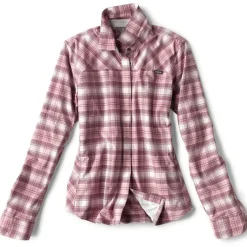 Orvis Shirts|Women'S Pro Stretch Long-Sleeved Shirt Lilac Plaid