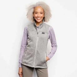 Orvis Jackets|Women'S R65 Sweater Fleece Vest Gray