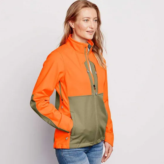Orvis Hunting|Women'S Softshell Hunting Jacket Tan/Blaze