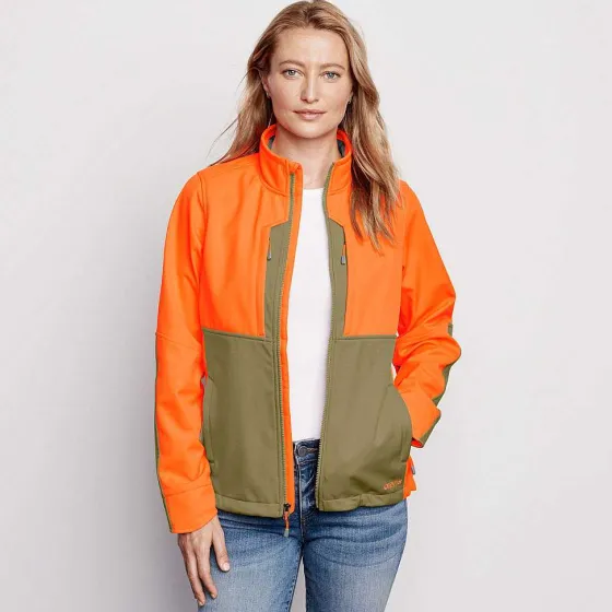 Orvis Hunting|Women'S Softshell Hunting Jacket Tan/Blaze