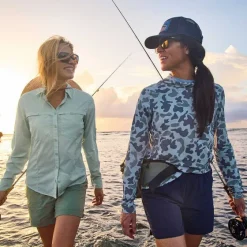 Orvis Shirts|Women'S Sun Defense Hoodie Blue Camo