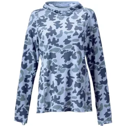 Orvis Shirts|Women'S Sun Defense Hoodie Blue Camo